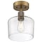Access Lighting Port Nine Chardonnay, Chardonnay LED SemiFlush, Antique Brushed Brass Finish, Clear Glass 63147LEDDLP-ABB/CLR - alternate 4